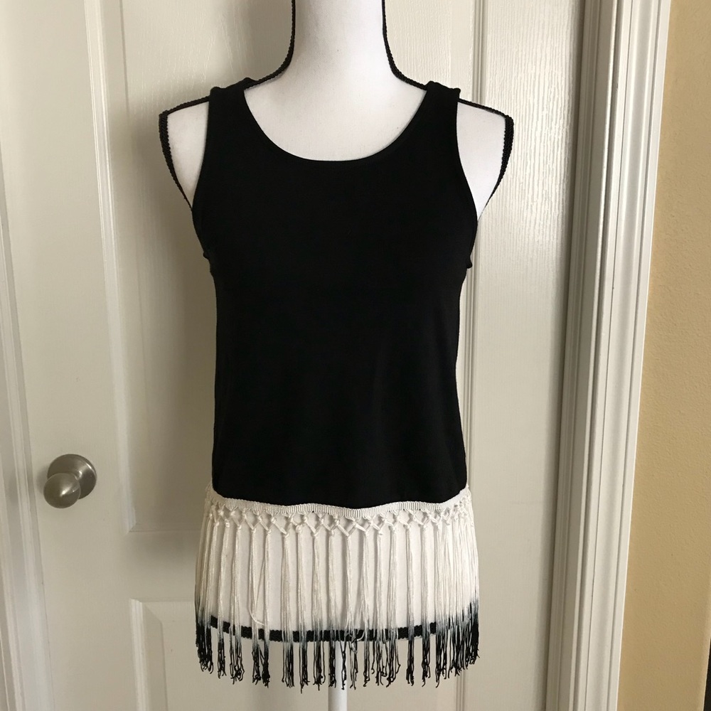 TopShop Tank Top with Bottom Fringe